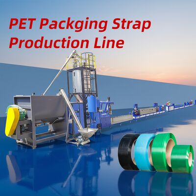 Linia produkcyjna taśmy PET z pojedynczą śrubą, materiał śruby 38CrMoALA, wydajność 250-500 KG/H i konfigurowalne wzory tłoczenia